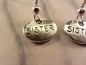 Preview: Schwester Ohrringe Vintage Optik Sister Geschenk